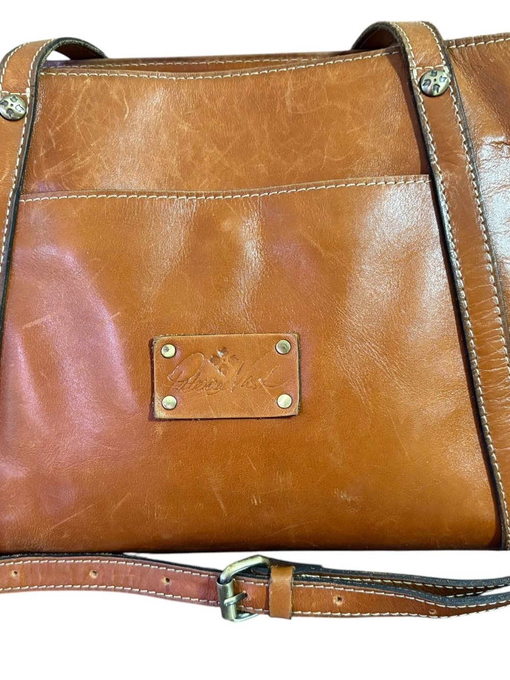 Patricia Nash Leather Crossbody Shoulder Bag Boho Satchel - Picture 3 of 16